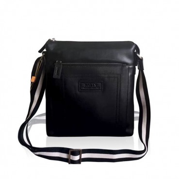 [발리] 블랙 수입가죽 남성용 크로스백 - ba0007b Bally Black Leather Mens Cross Back