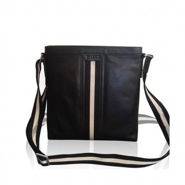 [발리] 블랙 수입가죽 남성용 크로스백 - ba0006b Bally Black Leather Mens Cross Back