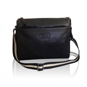 [발리] 블랙 수입가죽 남성용 크로스백 - ba0005b Bally Black Leather Mens Cross Back