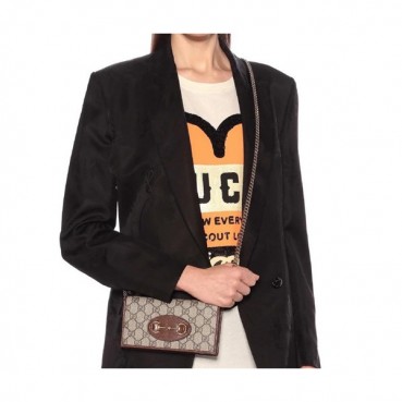 Gucci 2020 Horsebit Chain Cross Bag,19CM - 구찌 2020 홀스빗 여성용 체인 크로스백 621892,GUB1061,19cm,브라운