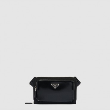 프라다 남성 브러쉬드 가죽 벨트백 - Prada Mens Brushed Leather Belt Bag 