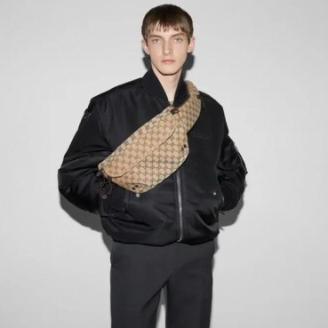 구찌 남성 GG 슬링백 - Gucci Mens GG Fanny Bag 