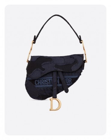 디올 카모 플라쥬 캔버스 새들 백 - Dior Camouflage Canvas Saddle Bag