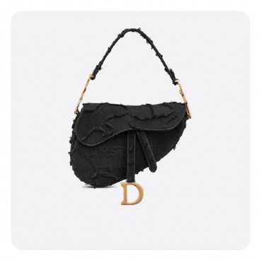 디올 카모 플라쥬 캔버스 새들 백 - Dior Camouflage Canvas Saddle Bag