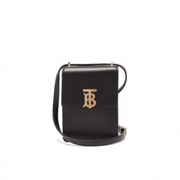 버버리 남/녀 블랙 폰 케이스 - Burberry Unisex Phone Bag 