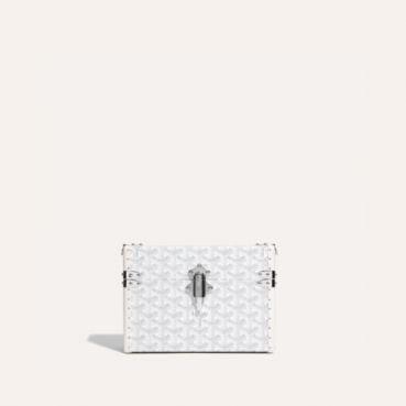 고야드 남/녀 화이트 카세트 트렁크 백 - Goyard Unisex Cassette Trunk Bag 
