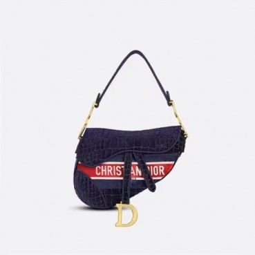 디올 여성 오블리크 새들백 - Dior Womens Navy Saddle Bag 