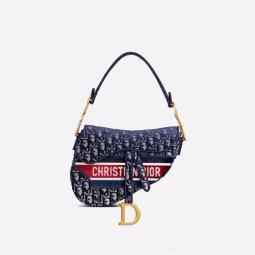 디올 여성 오블리크 새들백 - Dior Womens Navy Saddle Bag 
