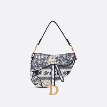 디올 여성 네이비 새들백 - Dior Womens Navy Saddle Bag 