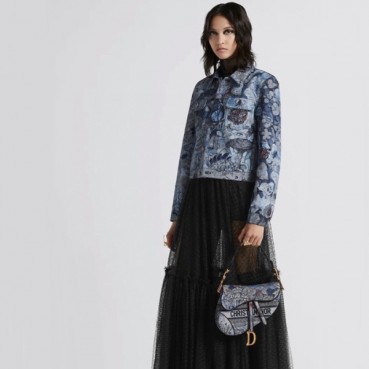 디올 여성 블루 새들백 - Dior Womens Blue Saddle Bag 