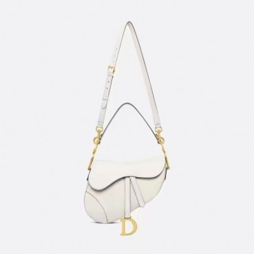디올 여성 화이트 새들백 - Dior Womens White Saddle Bag 