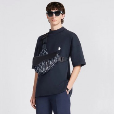 디올 남성 블루 새들백 - Dior Mens Blue Saddle Bag 