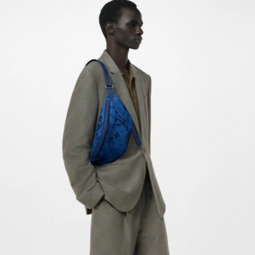 루이비통 남성 블루 힙색 - Louis vuitton Mens Blue Hip Sack 