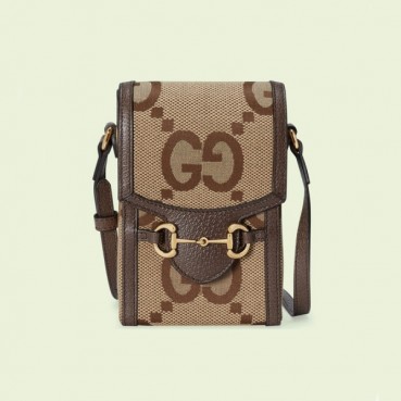 구찌 남/녀 브라운 미니 홀스빗 폰백 - Gucci Unisex Brown Mini Bag 