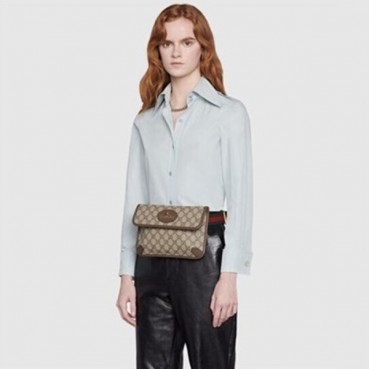 구찌 여성 브라운 GG Supreme 힙색 - Gucci Womens Brown Hip