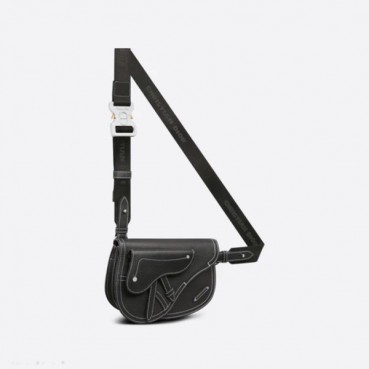 디올 남성 블랙 새들백 - Dior Men Black Saddle Bag 