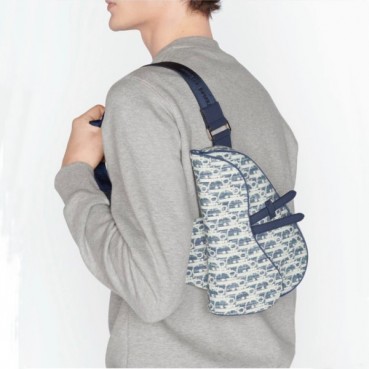 디올 남성 블루 새들백 - Dior Men Blue Saddle Bag 