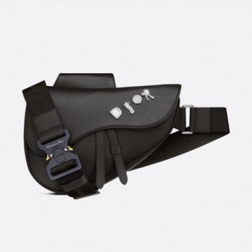 디올 남성 블랙 새들백 - Dior Men Black Saddle Bag 