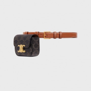 셀린느 여성 로고 브라운 힙색 - Celine Womens Brown Hip Sack 