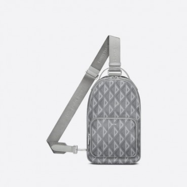 디올 남성 그레이 다이아몬드 새들백 - Dior Men Gray Diamond Saddle Bag 
