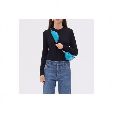 보테가베네타 여성 블루 새들백 - Bottaga Veneta Womens Blue Saddle Bag 