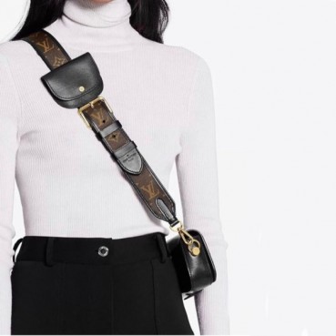 루이비통 여성 블랙 새들백 - Louis vuitton Womens Black Saddle Bag 