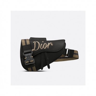 디올 남성 블랙 새들백 - Dior Men Black Saddle Bag 