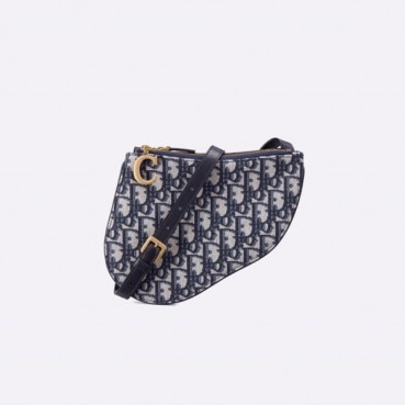 디올 여성 오블리크 새들백 - Dior Womens Navy Saddle Bag 