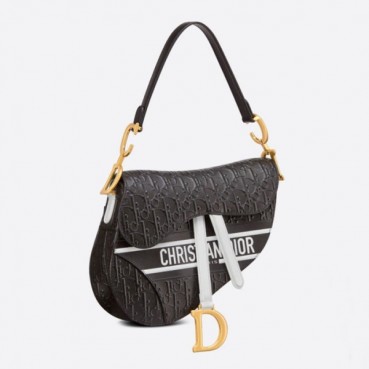 디올 여성 블랙 새들백 - Womens Black Saddle Bag 