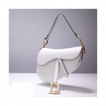 디올  여성 클래식 새들백 Size(19.5cm/25.5cm) 화이트 - Dior   Women's Classic Saddle Bag Dio01638x White