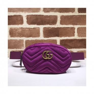 Gucci 2020 Marmont Matlase Velvet Belt Bag,18CM - 구찌 2020 마몬트 마틀라세 벨벳 벨트백 ,476434 ,GUB1017,18CM,퍼플