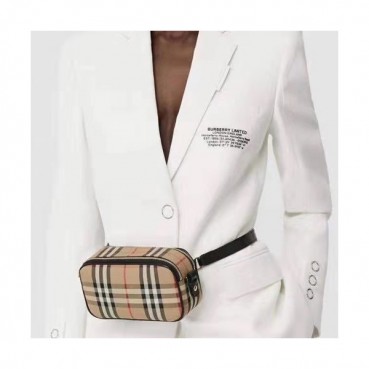 Burberry 2020 Canvas  Hip Sack Belt Bag,18cm  - 버버리 2020 남여공용 캔버스 힙색 벨트백 ,BURB0462,18cm, 베이지