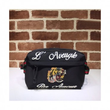 Gucci 2020 Canvas Belt Bag,27CM - 구찌 2020 남여공용 캔버스 벨트백 477085,GUB1000,27CM,블랙