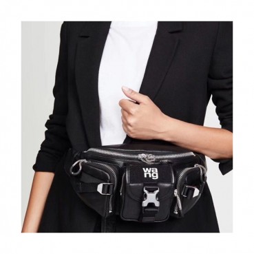 Alexander Wang 2019 Leather Hip Sack Belt Bag,32cm - 알렉산더왕 2019 레더 남여공용 힙색 벨트백 AWB0023,32cm,블랙