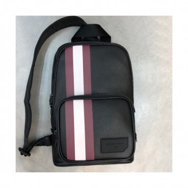 Bally 2019 Leather Hip Sack,34cm  - 발리 2019 레더 남성용 힙색,BALB0121,34cm,블랙