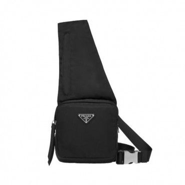 Prada 2019 Nylon Hip Sack, 16cm - 프라다 2019 남여공용 나일론 힙색 ,1BZ041, 16cm,블랙