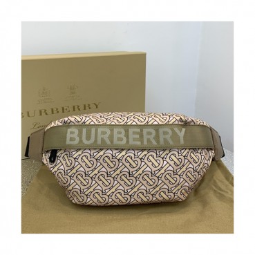 Burberry 2019 TB Canvas Hip Sack Belt Bag , 31cm - 버버리 2019 TB 남여공용 캔버스 힙색 벨트백 ,BURB0389,31cm,인디핑크