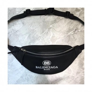 Balenciaga 2019 Leather Hip Sack Belt Bag,39CM - 발렌시아가 2019 남여공용 레더 힙색 벨트백,BGB0455,39CM,블랙