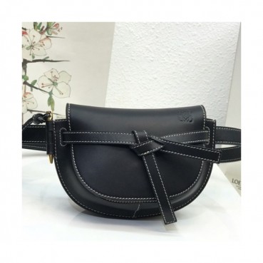 Loewe 2019 Gate  Hip Sack / Belt Bag,15CM - 로에베 2019 게이트 힙색 / 벨트백 ,LOEB0345, 15CM,블랙