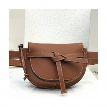 Loewe 2019 Gate  Hip Sack / Belt Bag,15CM - 로에베 2019 게이트 힙색 / 벨트백 ,LOEB0344, 15CM,브라운