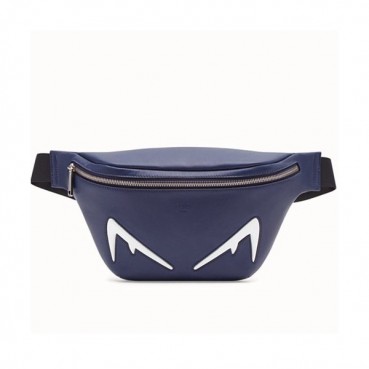 Fendi 2019 Leather Hip Sack ,35CM - 펜디 2019 레더 남여공용 힙색  FENB0470,35CM,네이비