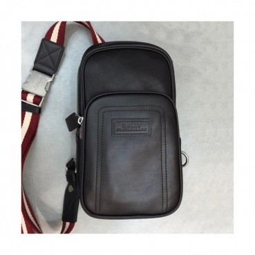 Bally 2019 Leather Hip Sack,32cm  - 발리 2019 레더 남성용 힙색,BALB0038,32cm,브라운