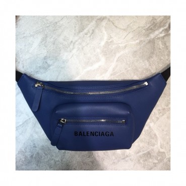 Balenciaga 2019 Leather Mini Hip Sack Belt Bag,18CM - 발렌시아가 2019 레더 남여공용 미니 힙색 벨트백,BGB0378,18CM,네이비