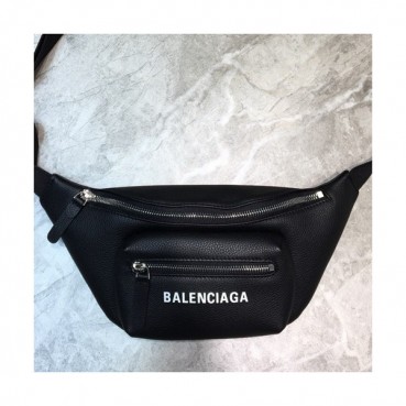 Balenciaga 2019 Leather Mini Hip Sack Belt Bag,18CM - 발렌시아가 2019 레더 남여공용 미니 힙색 벨트백,BGB0376,18CM,블랙