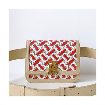 Burberry 2019 Ladies TB Leather Hip Sack , 17cm - 버버리 2019 TB 레더 여성용 힙색 ,BURB0352,17cm,베이지