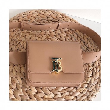 Burberry 2019 Ladies TB Leather Hip Sack , 17cm - 버버리 2019 TB 레더 여성용 힙색 ,BURB0332,17cm,베이지