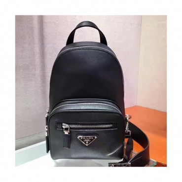 Prada 2019 Saffiano Hip Sack,18cm - 프라다 2019 남성용 사피아노 힙색 ,2VZ031,18cm,블랙