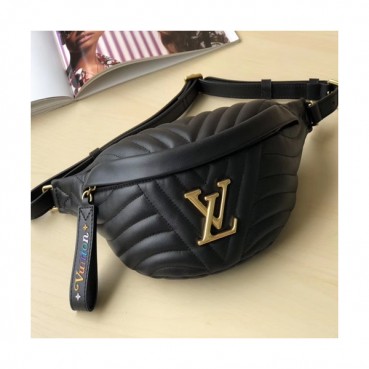 [매장판]Louis Vuitton 2019 Leather BUMBAG,37cm - 루이비통 2019 레더 여성용 범백 M63750,LOUB1499, 37cm ,블랙