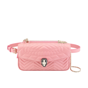 Bvlgari 2019 Serpenti Forever Hip Sack,19CM - 불가리 2019 세르펜티 포에버 힙색,BVLB0116,19cm,핑크