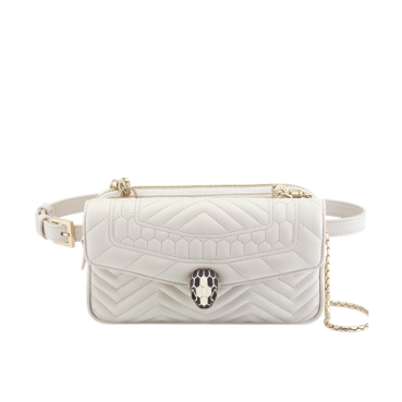 Bvlgari 2019 Serpenti Forever Hip Sack,19CM - 불가리 2019 세르펜티 포에버 힙색,BVLB0115,19cm,화이트